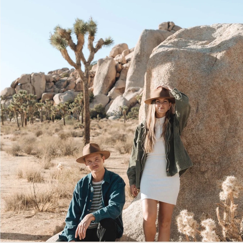 Will + Bear Calloway Tan | Australian Wool Wide Brim Fedora - Picture 8 of 10